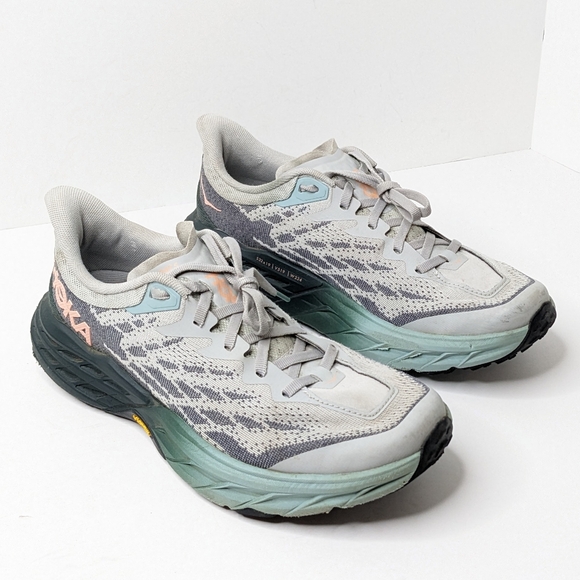 Hoka One One Speedgoat 5 Trail Running Shoes, Harbor Mist, Women's 9.5 - Picture 1 of 10